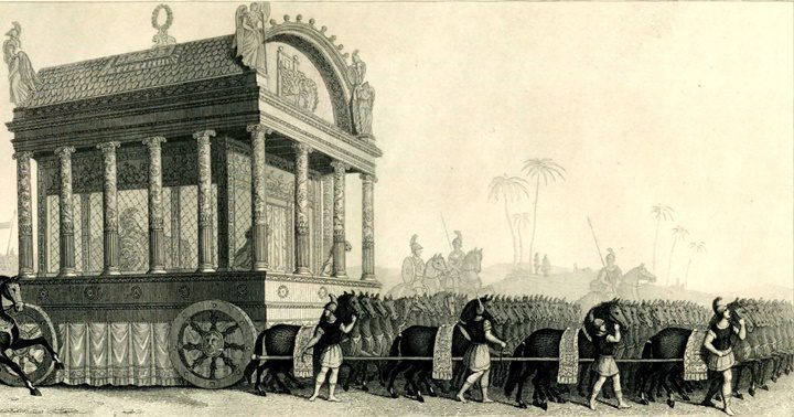 Recreacion del cortejo funebre de Alejandro Magno - El velorio más grande, por Mariano Nava Contreras