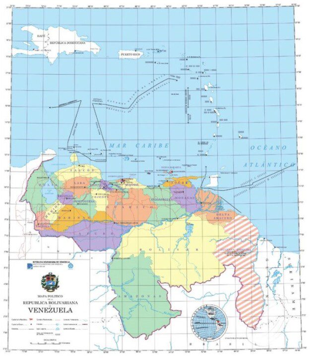 Mapa oficial de Venezuela