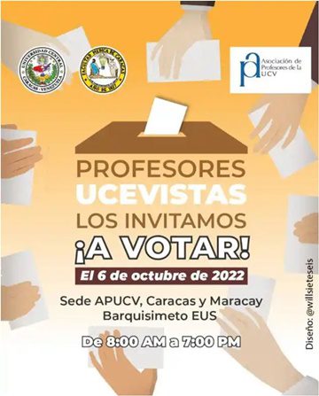 Asociacion de profesores de la UCV 1 - La Asociación de Profesores de la UCV elegirá su nueva directiva este 6 de octubre