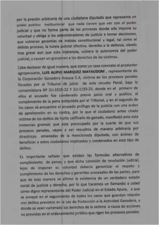 Comunicado de los ganaderos de Apure marzo 2023 1