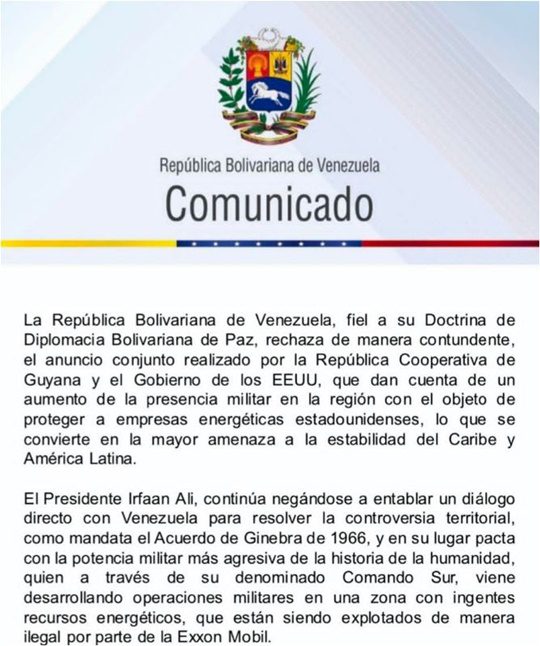Comunicado cancillería de Venezuela 8 11 2023 1