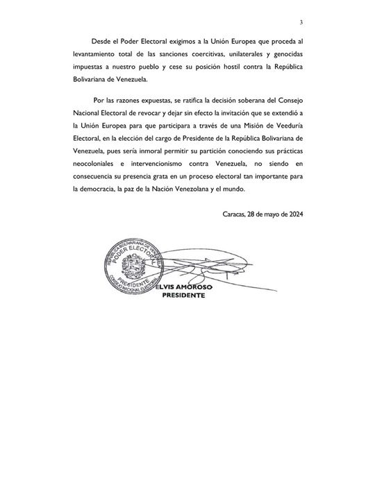Comunicado CNE 28 5 2024 3