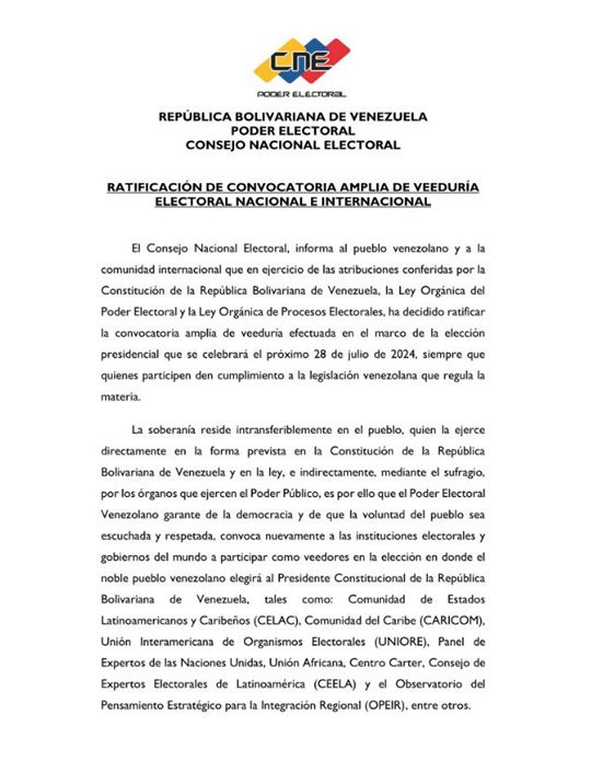 Comunicado CNE 28 5 2024 1