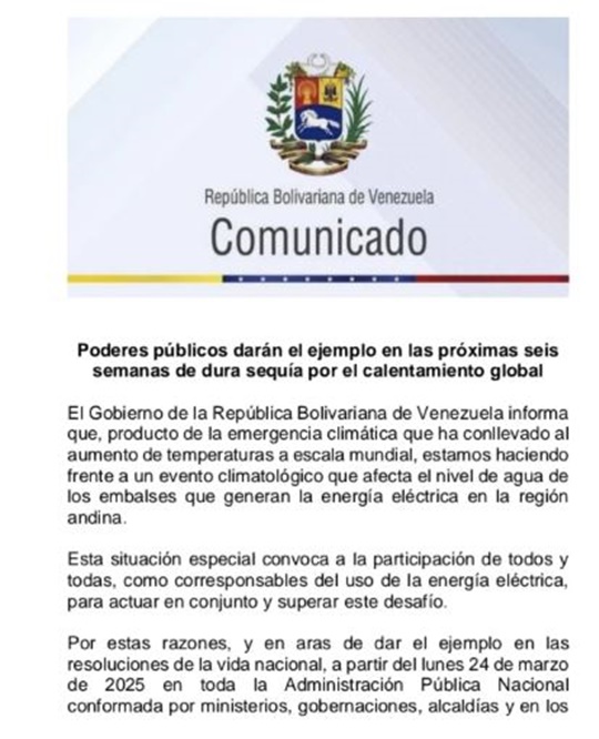 Comunicado Corpoelec