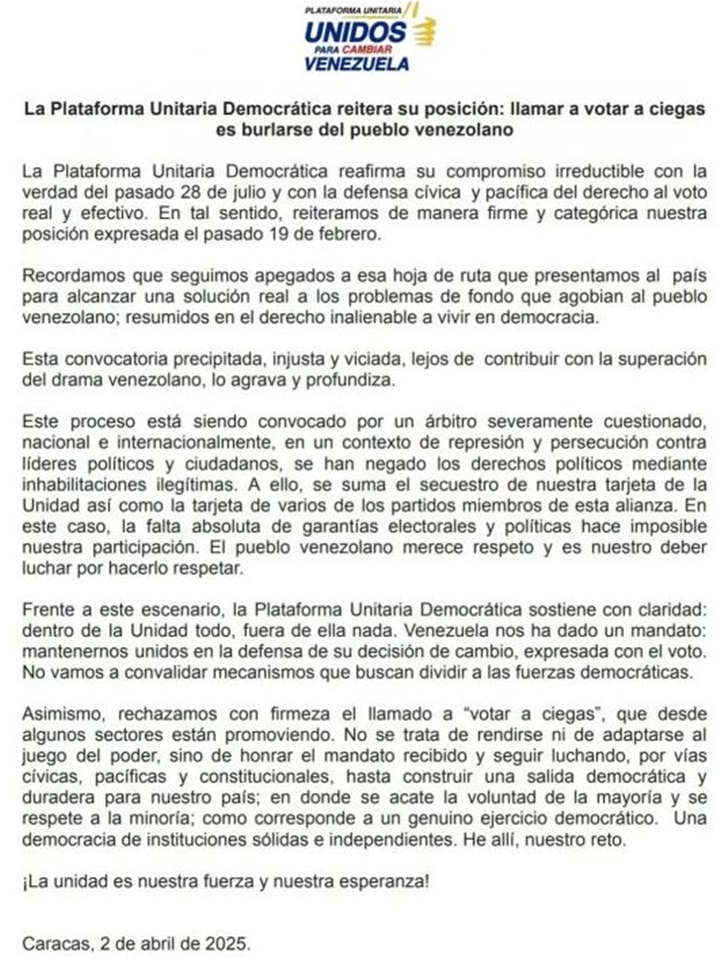 Comunicado PUD 2 4 2025