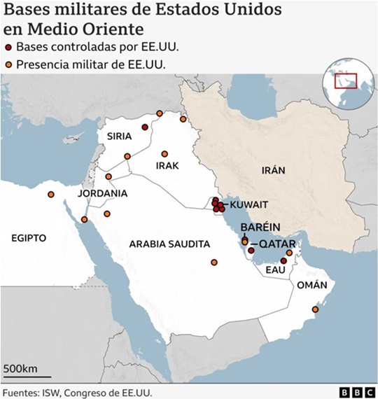 Bases militares Estados Unidos Medio Oriente