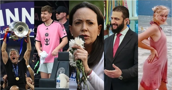 María Corina; MrBeast; Ahmed; Luis Enrique y Virginia Giuffre
