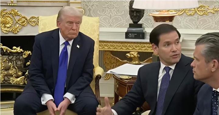 Donald Trump, Marco Rubio y Pete Hegset