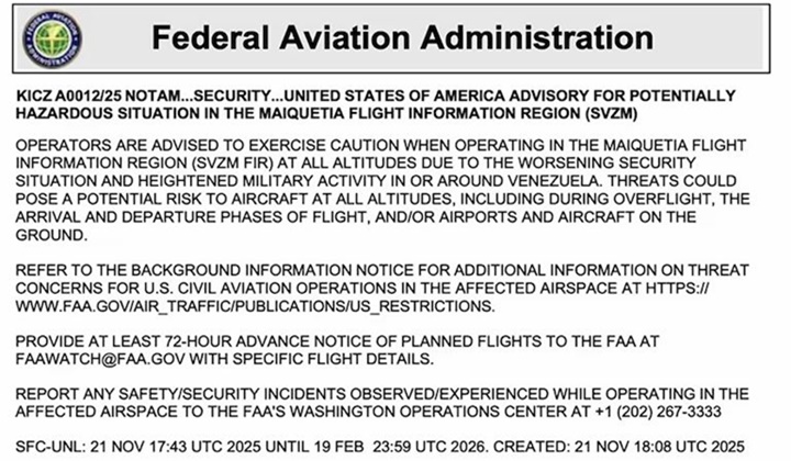 Aviación Estados Unidos