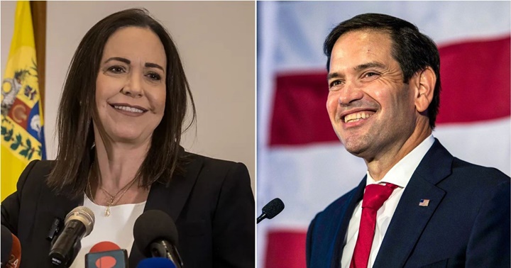 María Corina Machado y Marco Rubio