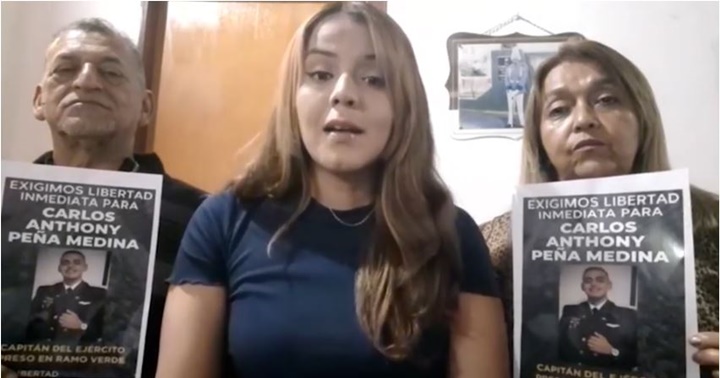 La esposa y padres de Peña Medina