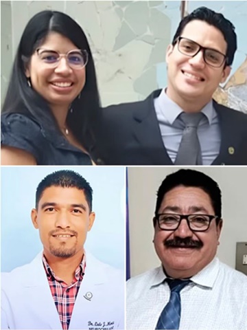 Yoselyn Madriz, Samuel Acosta, Luis Méndez y Ramón Valera