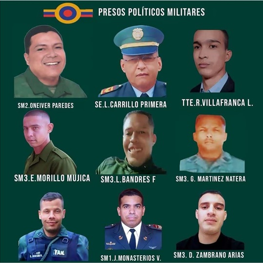 Militares presos políticos Venezuela 2 2026